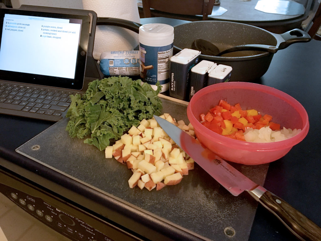 Mise-en-place makes cooking easier