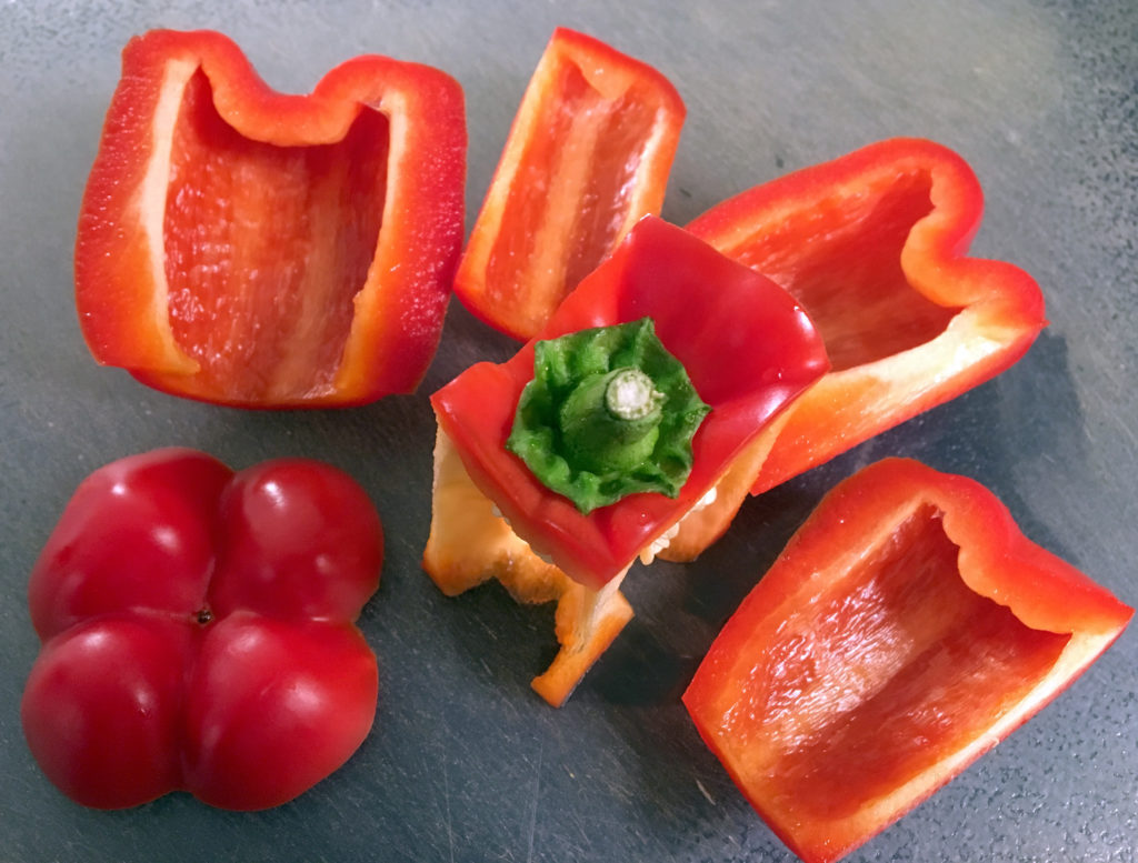 The easiest, fastest way to cut bell peppers
