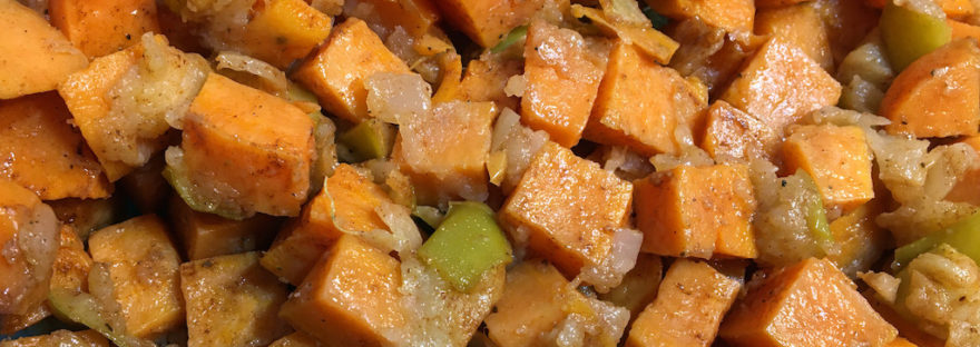 roasted sweet potatoes, apples and onions - YUM!