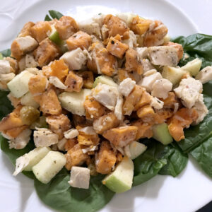 Fall Chicken Protein Salad beats the heat!