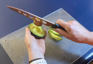 Removing the avocado pit
