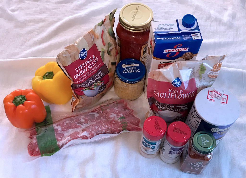 ingredients for Stuffed Pepper Soup