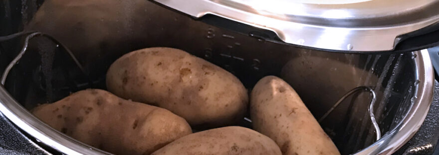 Quick release baked potatoes in the Instant Pot