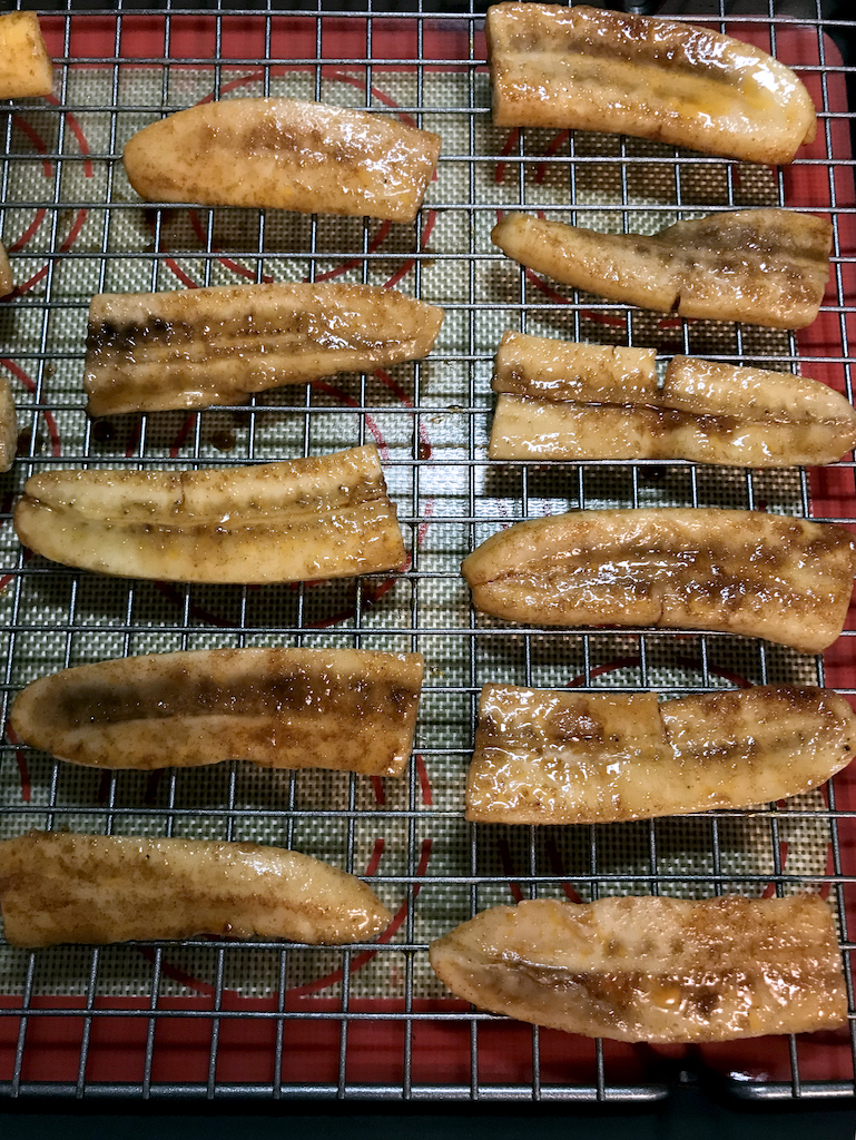 Marinated banana slices