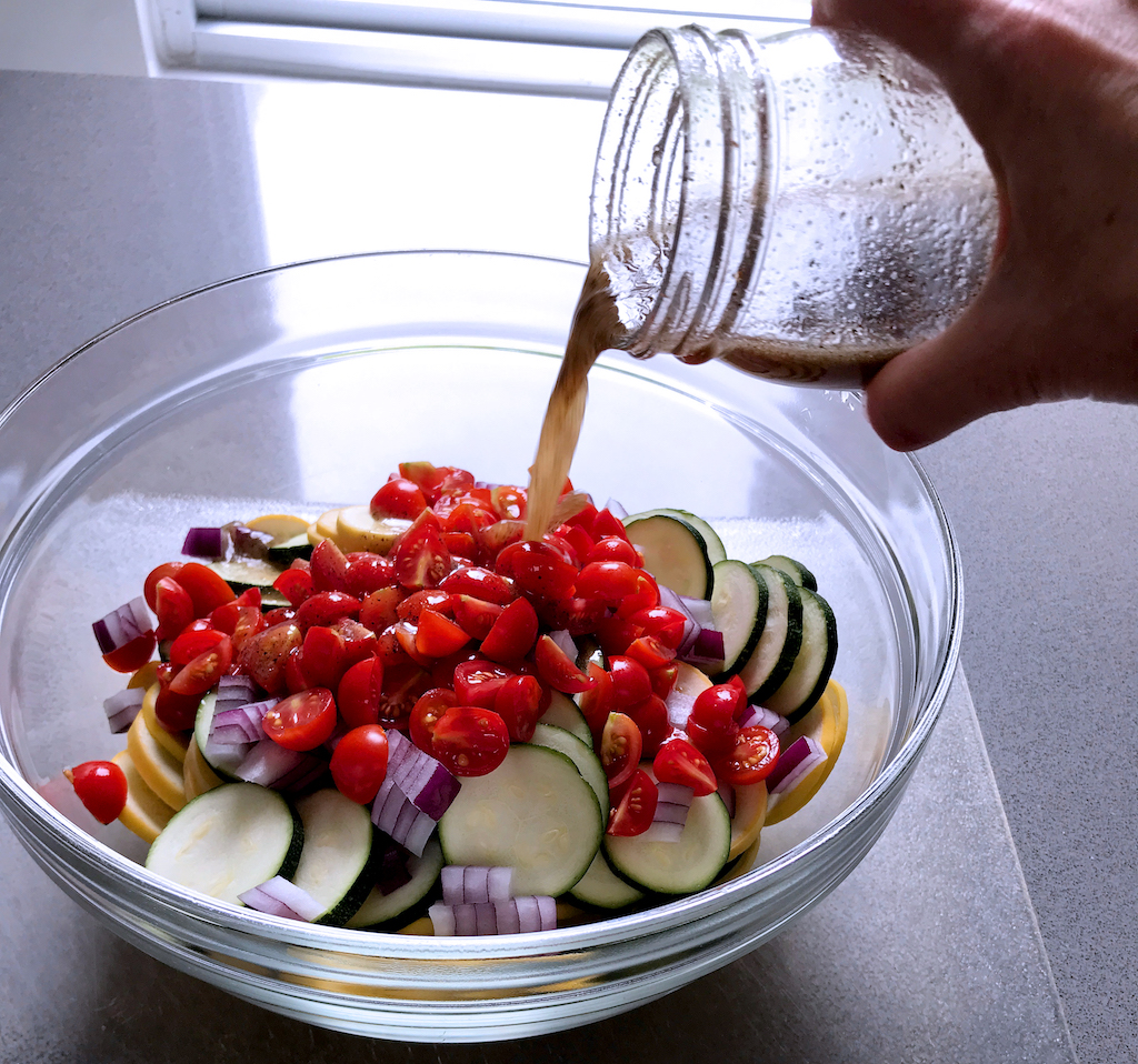 The finishing touch to squash salad