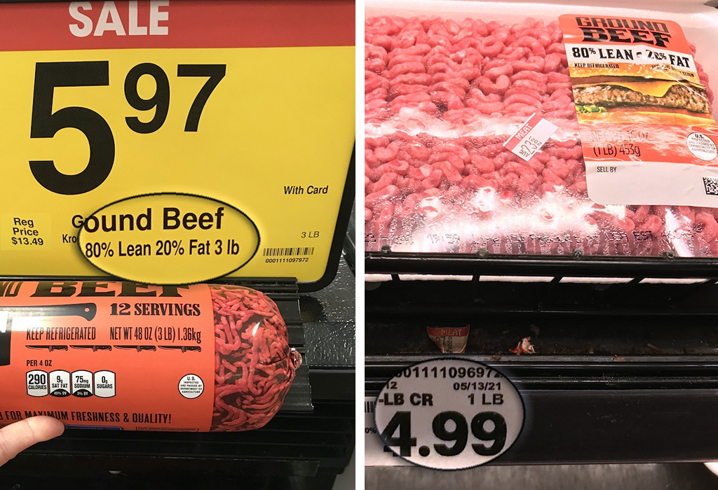 Price per pound varies by the size package