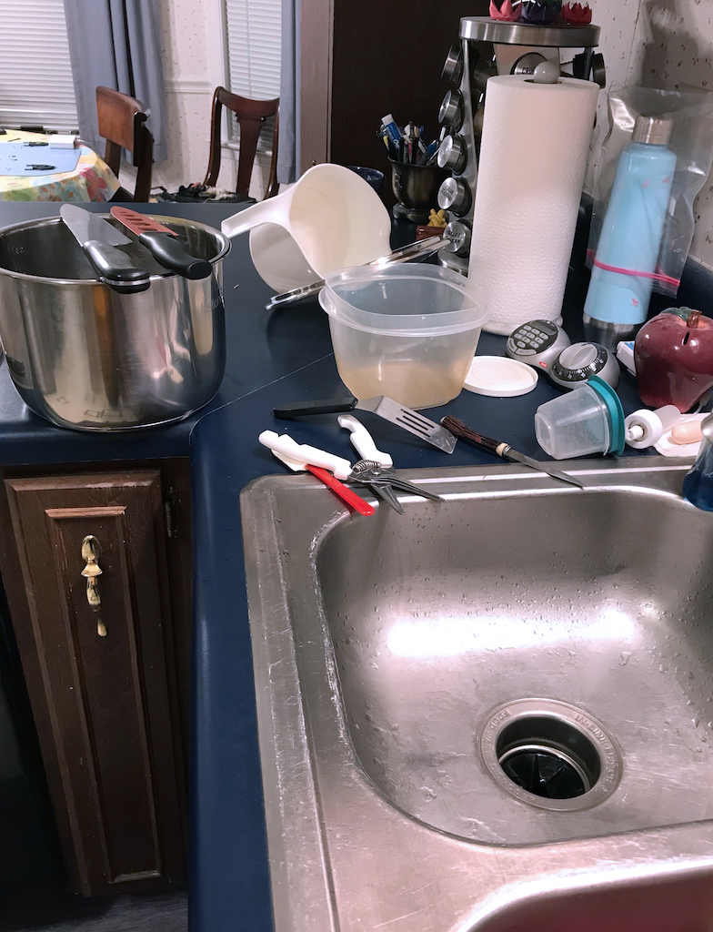 Step 4 to a clean kitchen - Scrub it! (the hardest stuff to clean)