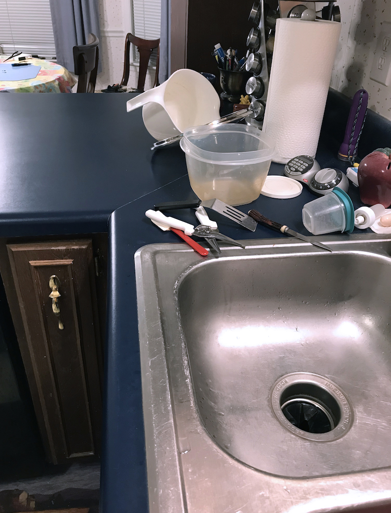 Step 5 to a clean kitchen - Wash it! (whatever's left)