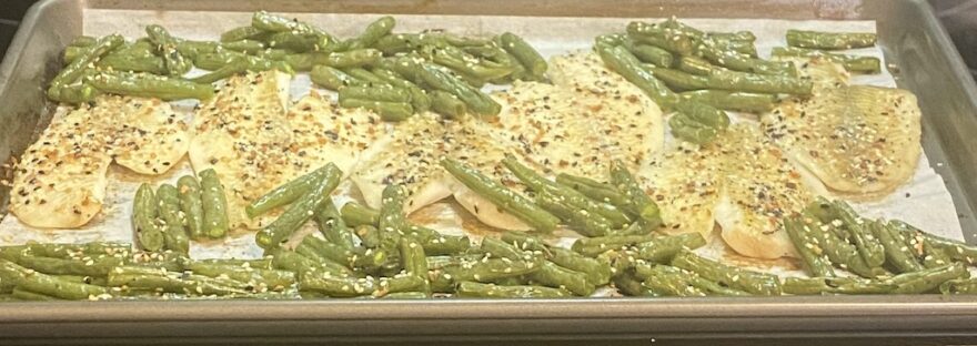 Sheet pan fish and green beans is cheaper at Aldi or Walmart - why be loyal to YOUR grocery store if they cost more?