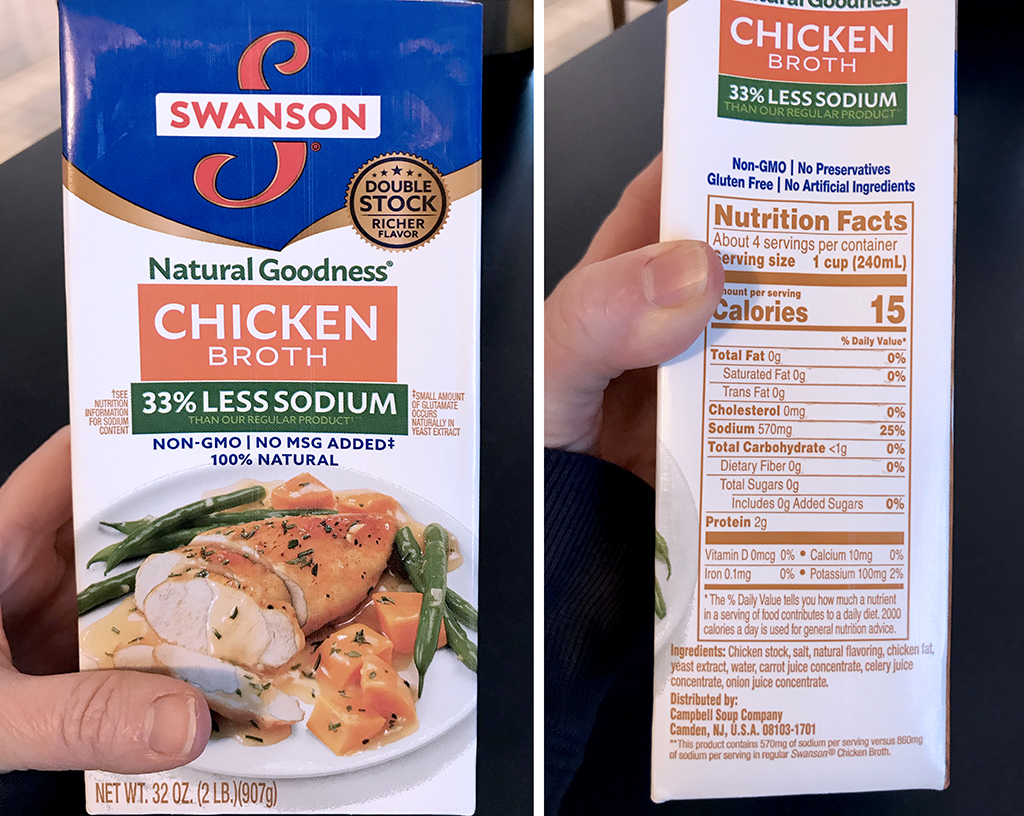 Swanson chicken broth is compliant