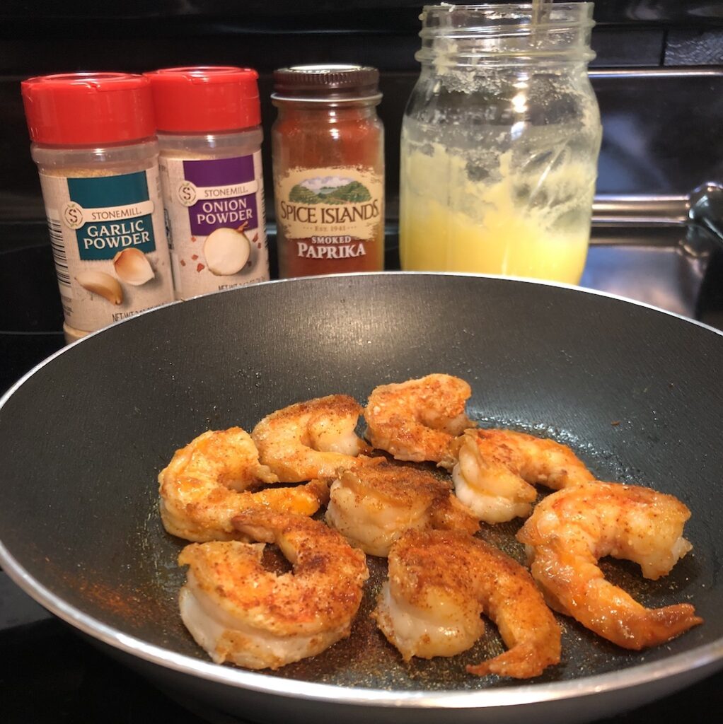 Only a handful of ingredients to make super quick shrimp