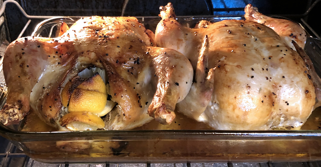 Roasting is a great way to cook a lot of chicken