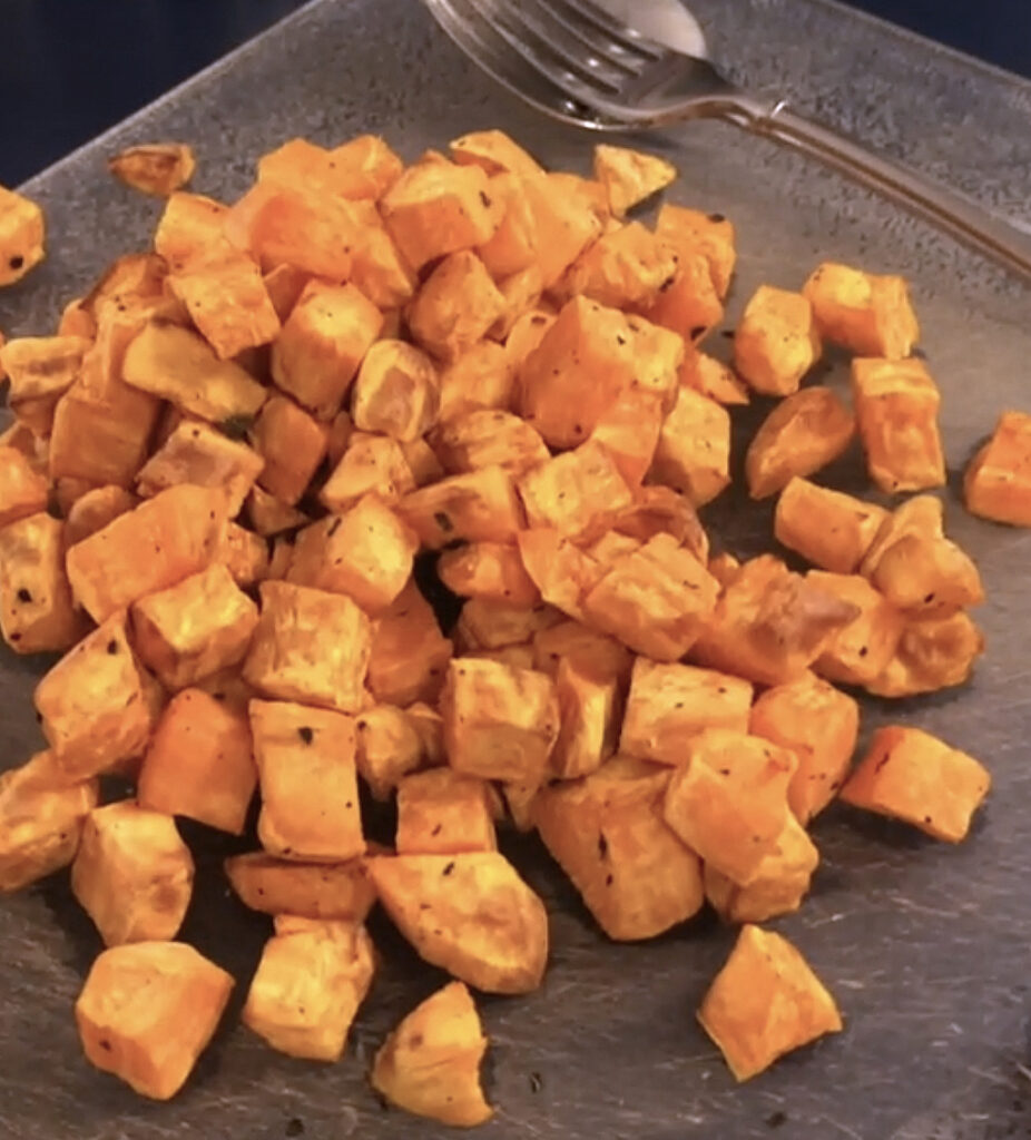 Roasted sweet potatoes