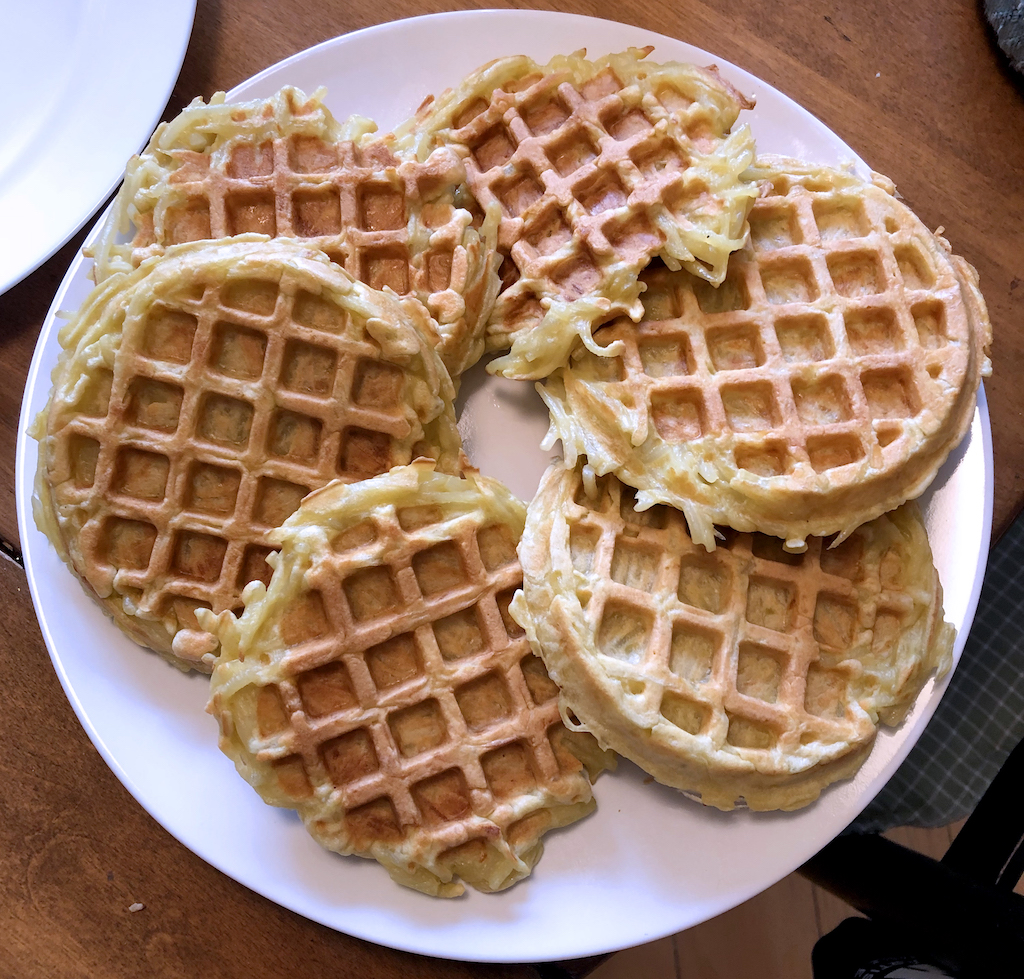 Hashbrown waffles...a healthy tasty breakfast addition