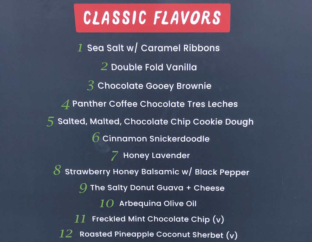 This list of ice cream flavors is a little more traditional