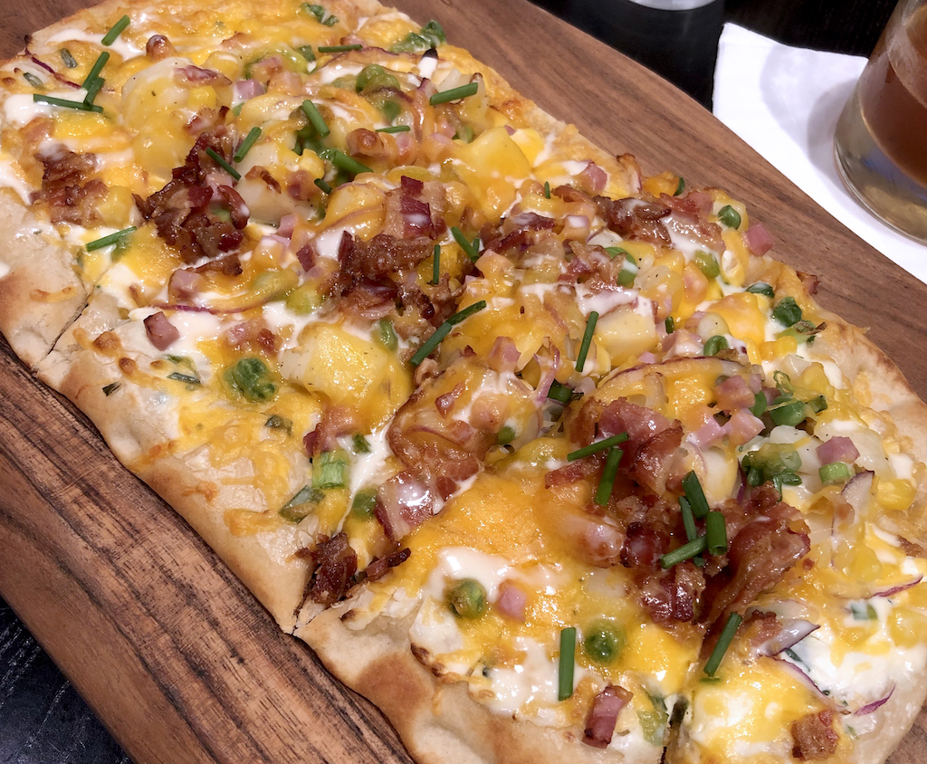 Loaded baked potato flatbread...so crispy and tasty!