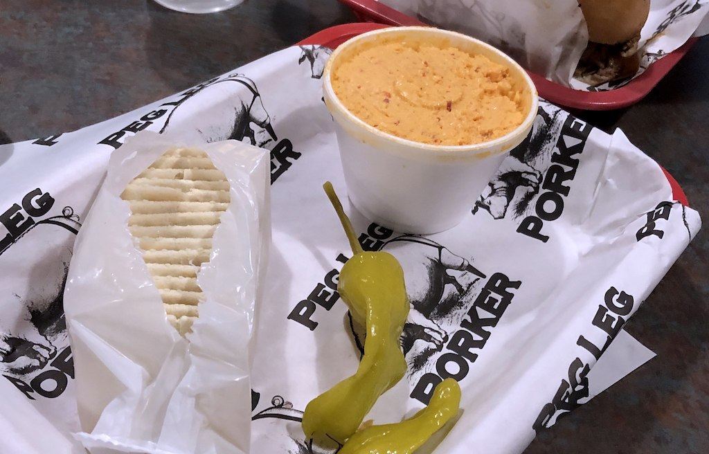 Smooth and creamy pimento cheese
